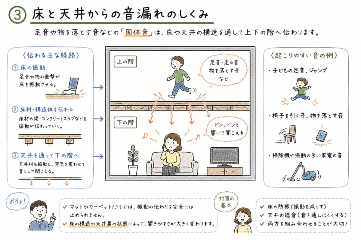床・天井の伝わり方