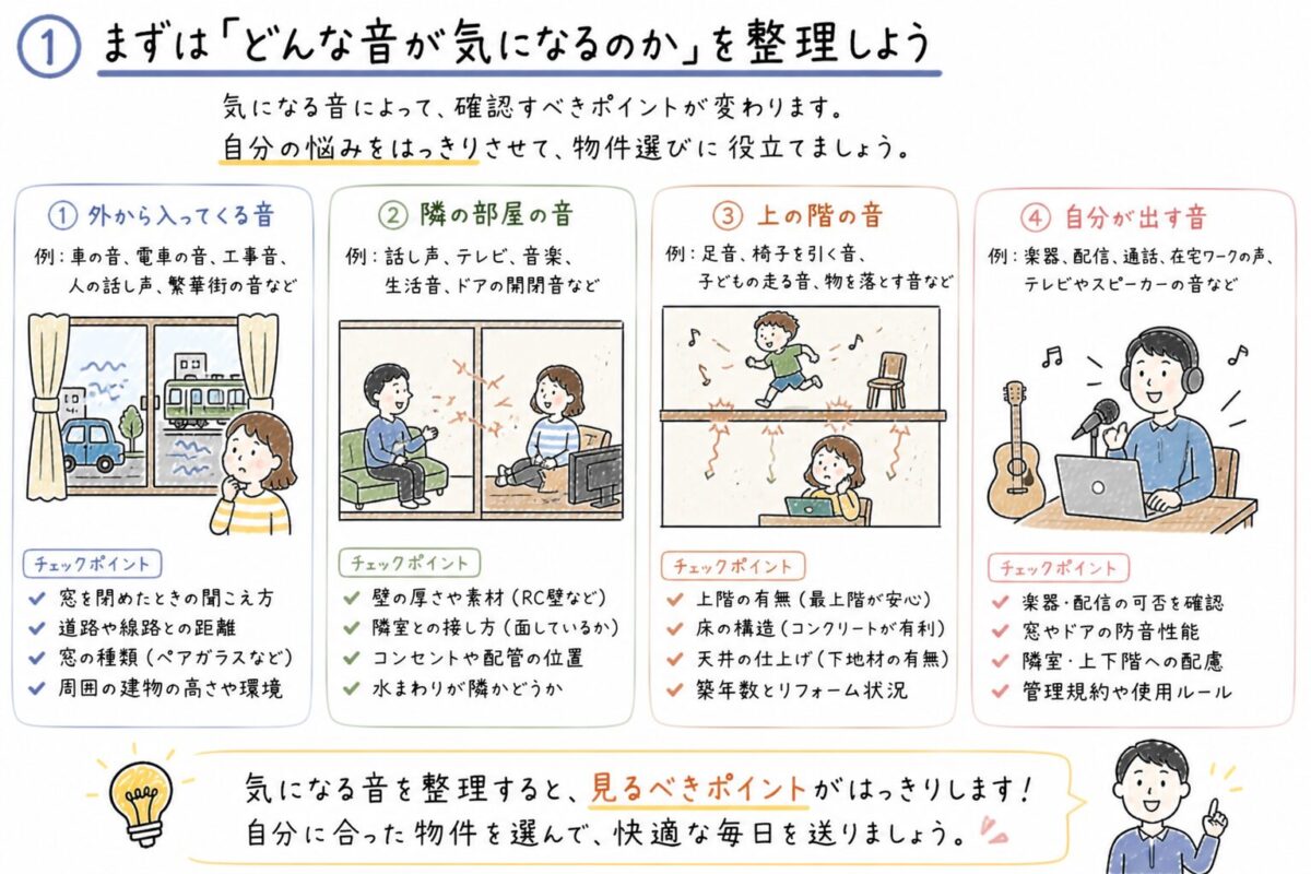 音の種類と見るポイント