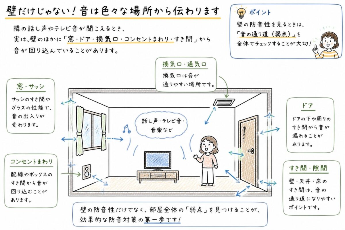 壁だけじゃない対策場所