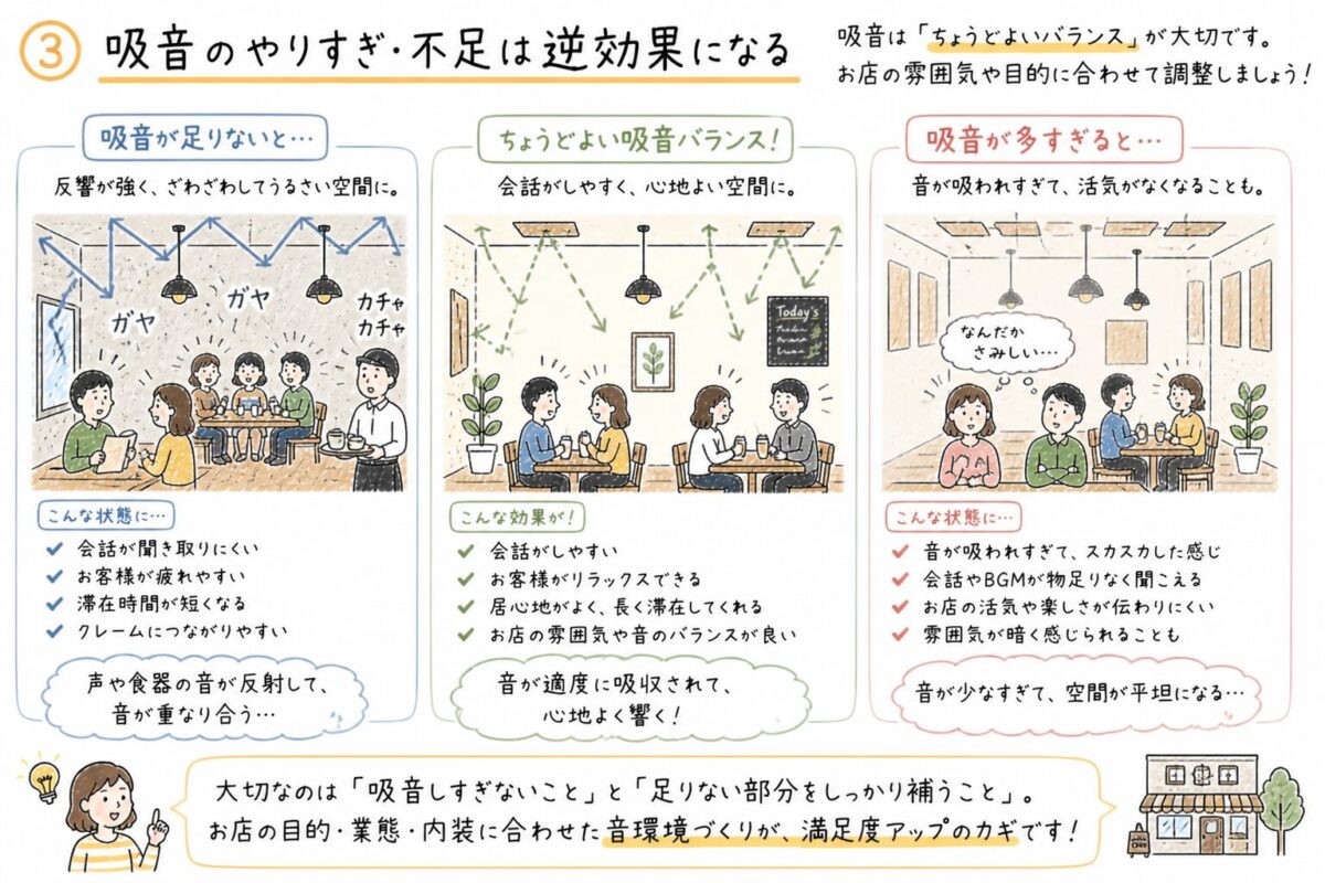 吸音のやりすぎ失敗