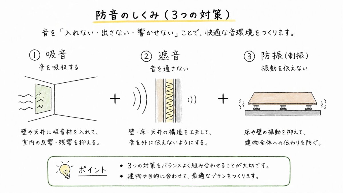 防音の仕組み図解