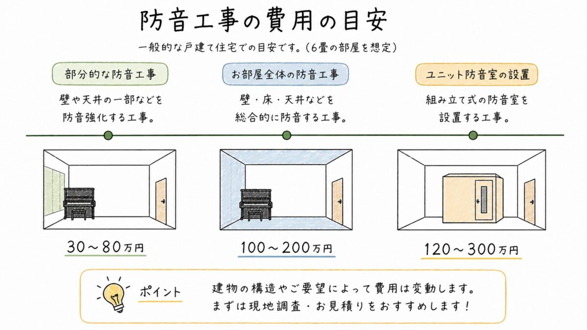防音工事の費用目安