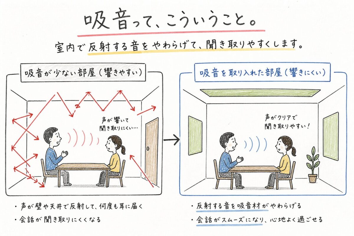吸音＝響きを整える図
