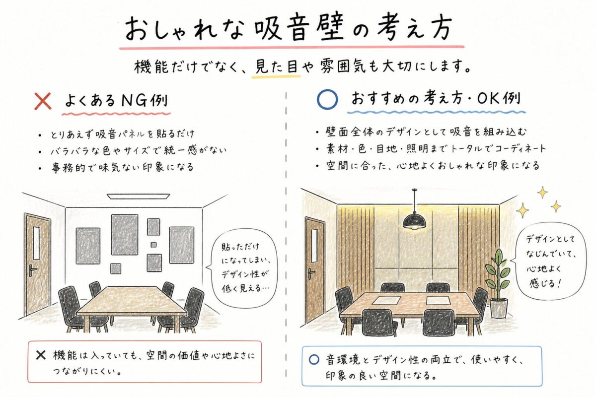 おしゃれ吸音の考え方